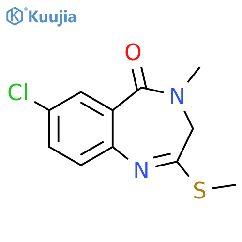 5H-1,4-Benzodiazepin-5-one, 7-chloro-3,4-dihydro-4-methyl-2-(methylthio)- structure