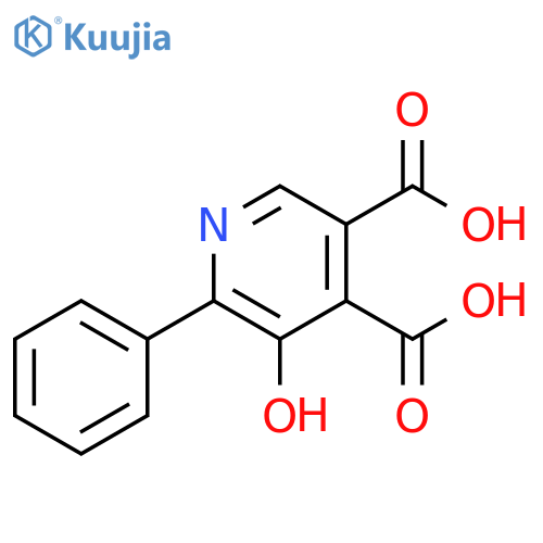 3,4-Pyridinedicarboxylic acid, 5-hydroxy-6-phenyl- structure