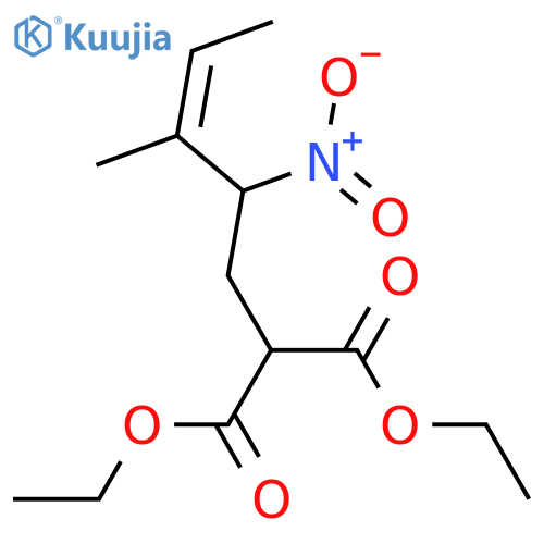 Propanedioic acid, (3-methyl-2-nitro-3-pentenyl)-, diethyl ester structure