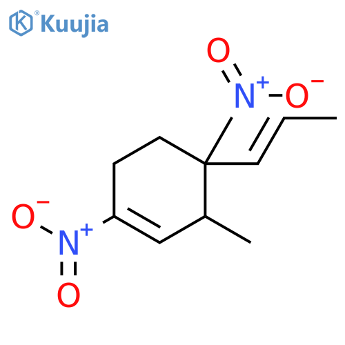 Cyclohexene, 3-methyl-1,4-dinitro-4-(1-propenyl)- structure