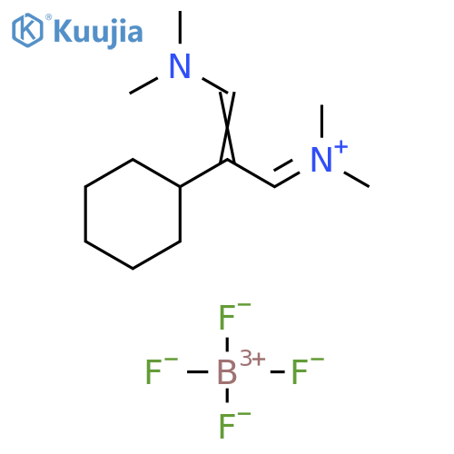 Cyclohexaneethanaminium, β-[(dimethylamino)methylene]-N,N-dimethyl-, tetrafluoroborate(1-) (1:1) structure