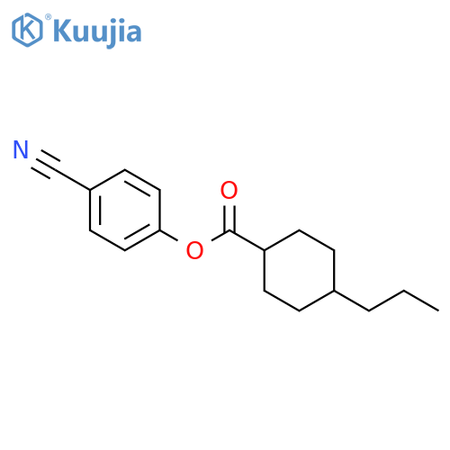 4-Cyanophenyl trans-4-propylcyclohexanecarboxylate structure