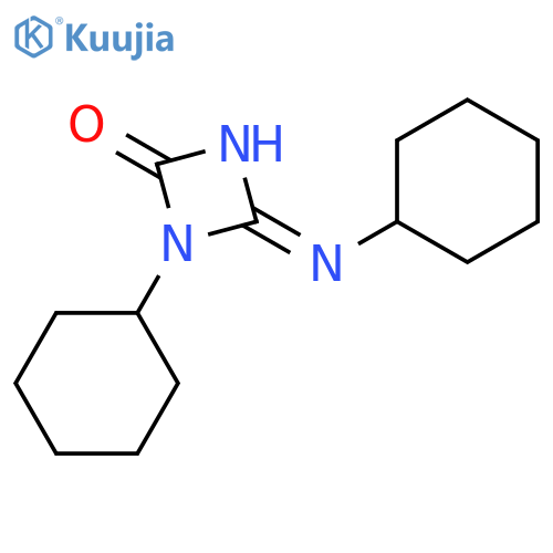 1,3-DIAZETIDIN-2-ONE, 1-CYCLOHEXYL-4-(CYCLOHEXYLIMINO)- structure