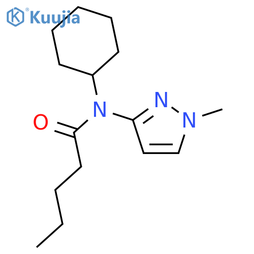 Pentanamide, N-cyclohexyl-N-(1-methyl-1H-pyrazol-3-yl)- structure