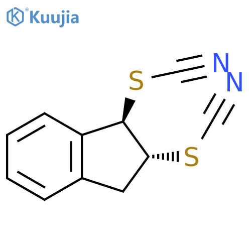 Thiocyanic acid, 2,3-dihydro-1H-indene-1,2-diyl ester, trans- structure