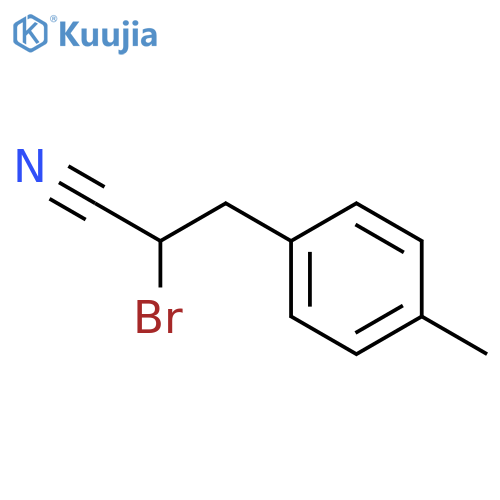 2-bromo-3-(4-methylphenyl)propanenitrile structure
