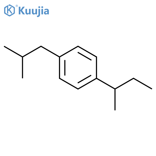 Benzene, 1-(1-methylpropyl)-4-(2-methylpropyl)- structure