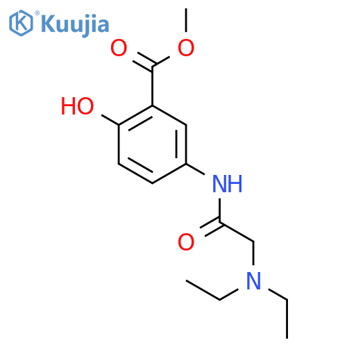 methyl 5-[(N,N-diethylglycyl)amino]-2-hydroxybenzoate structure