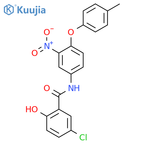 Benzamide, 5-chloro-2-hydroxy-N-[4-(4-methylphenoxy)-3-nitrophenyl]- structure