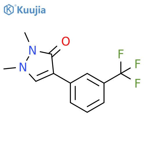 3H-Pyrazol-3-one,1,2-dihydro-1,2-dimethyl-4-[3-(trifluoromethyl)phenyl]- structure