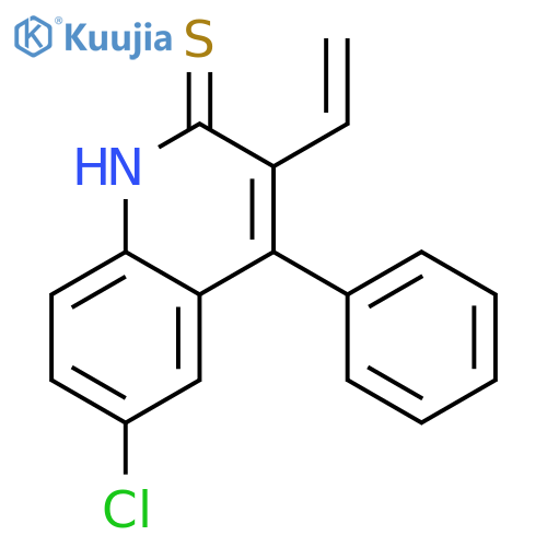 2(1H)-Quinolinethione, 6-chloro-3-ethenyl-4-phenyl- structure