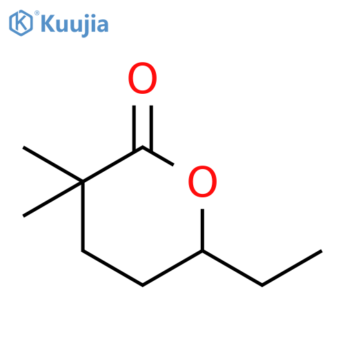 2H-Pyran-2-one, 6-ethyltetrahydro-3,3-dimethyl- structure