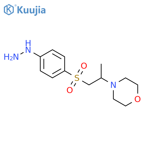 Morpholine, 4-[2-[(4-hydrazinophenyl)sulfonyl]-1-methylethyl]- structure