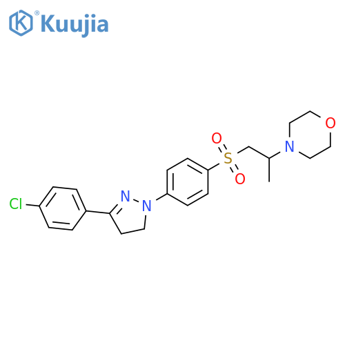 Morpholine,4-[2-[[4-[3-(4-chlorophenyl)-4,5-dihydro-1H-pyrazol-1-yl]phenyl]sulfonyl]-1-methylethyl]- structure