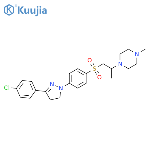 Piperazine,1-[2-[[4-[3-(4-chlorophenyl)-4,5-dihydro-1H-pyrazol-1-yl]phenyl]sulfonyl]-1-methylethyl]-4-methyl- structure