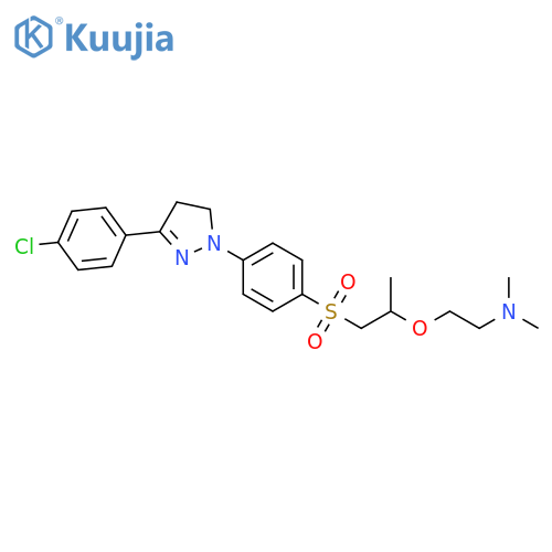 Ethanamine,2-[2-[[4-[3-(4-chlorophenyl)-4,5-dihydro-1H-pyrazol-1-yl]phenyl]sulfonyl]-1-methylethoxy]-N,N-dimethyl- structure
