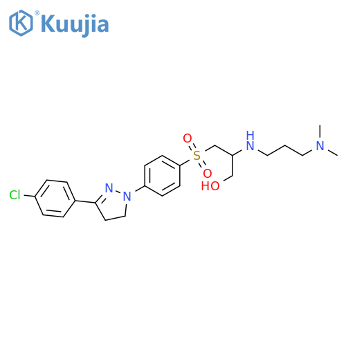 1-Propanol,3-[[4-[3-(4-chlorophenyl)-4,5-dihydro-1H-pyrazol-1-yl]phenyl]sulfonyl]-2-[[3-(dimethylamino)propyl]amino]- structure