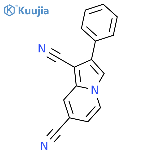 1,7-Indolizinedicarbonitrile, 2-phenyl- structure
