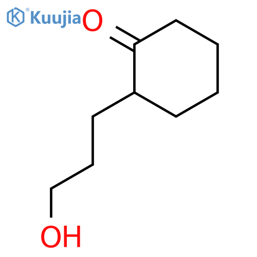2-(3-hydroxypropyl)cyclohexan-1-one structure