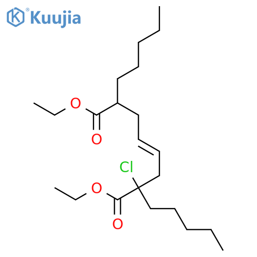4-Octenedioic acid, 2-chloro-2,7-dipentyl-, diethyl ester structure