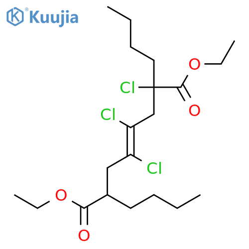 4-Octenedioic acid, 2,7-dibutyl-2,4,5-trichloro-, diethyl ester structure