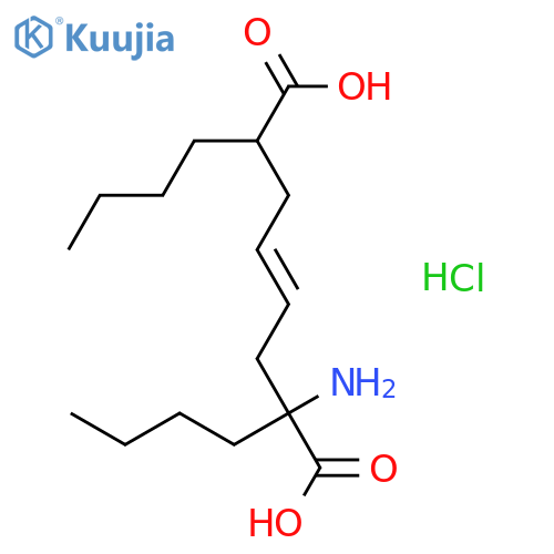 4-Octenedioic acid, 2-amino-2,7-dibutyl-, hydrochloride structure