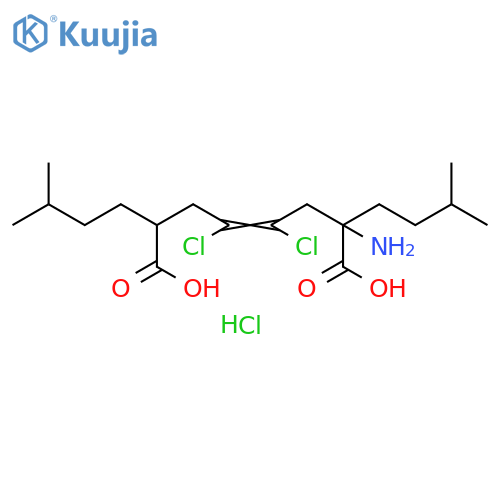 4-Octenedioic acid, 2-amino-4,5-dichloro-2,7-bis(3-methylbutyl)-, hydrochloride (1:1) structure