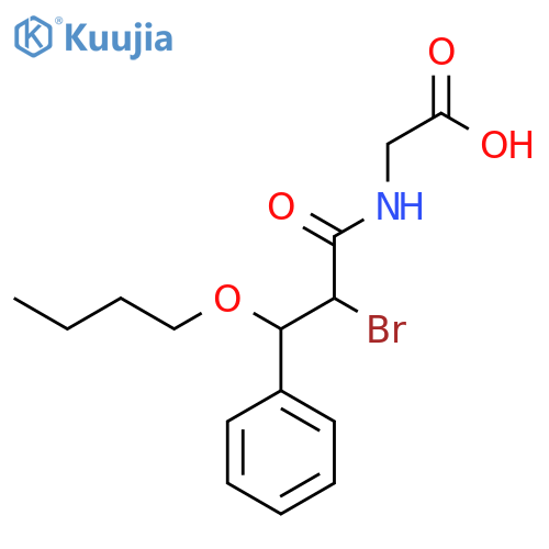 Glycine, N-(2-bromo-3-butoxy-1-oxo-3-phenylpropyl)- structure