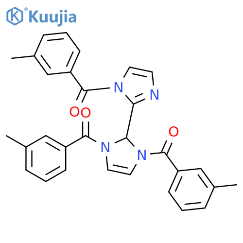 2,2'-BI-1H-IMIDAZOLE, 2,3-DIHYDRO-1,1',3-TRIS(3-METHYLBENZOYL)- structure