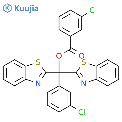 Benzoic acid, 3-chloro-, bis(2-benzothiazolyl)(3-chlorophenyl)methylester structure