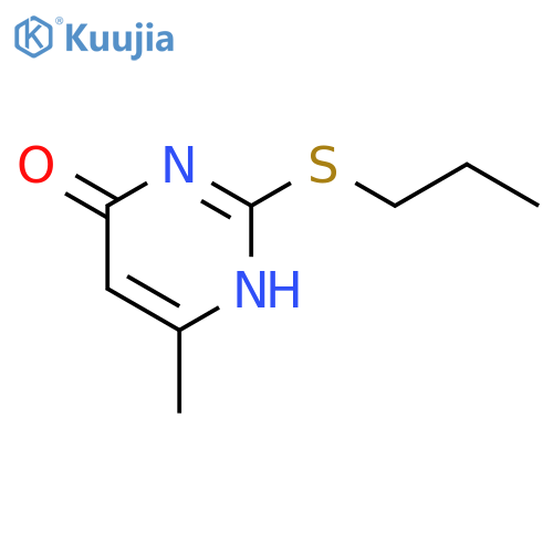 6-methyl-2-(propylsulfanyl)pyrimidin-4-ol structure