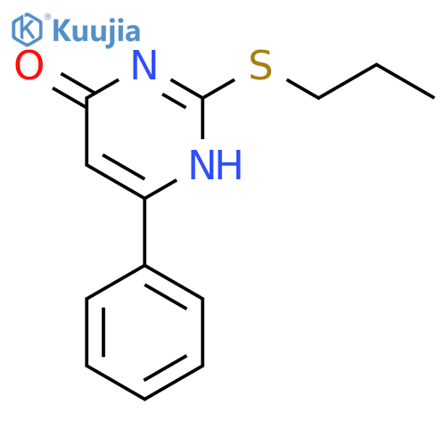 4(1H)-Pyrimidinone, 6-phenyl-2-(propylthio)- structure