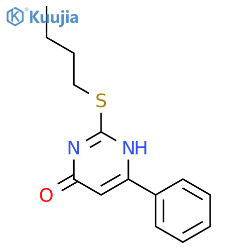 4(1H)-Pyrimidinone, 2-(butylthio)-6-phenyl- structure