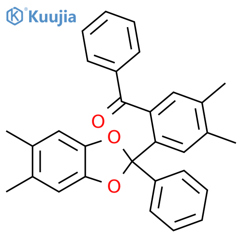 Methanone,[2-(5,6-dimethyl-2-phenyl-1,3-benzodioxol-2-yl)-4,5-dimethylphenyl]phenyl- structure