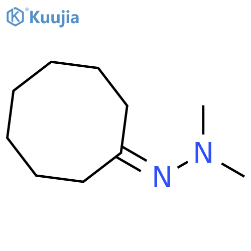 Cyclooctanone, dimethylhydrazone structure