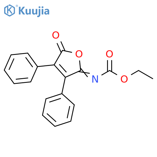 Carbamic acid, (5-oxo-3,4-diphenyl-2(5H)-furanylidene)-, ethyl ester structure