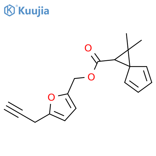 Spiro[2.4]hepta-4,6-diene-1-carboxylic acid, 2,2-dimethyl-,[5-(2-propynyl)-2-furanyl]methyl ester structure