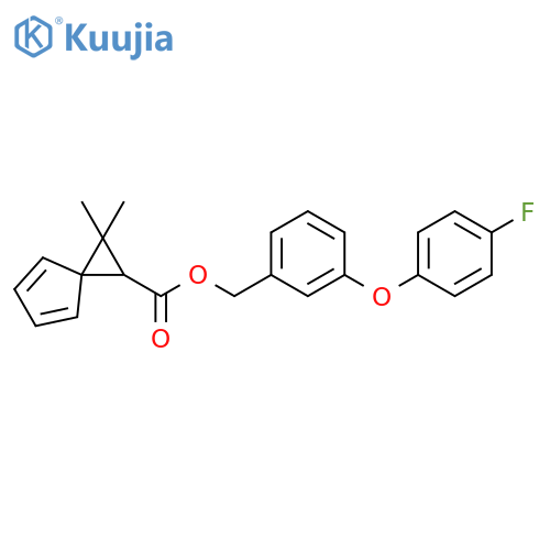 Spiro[2.4]hepta-4,6-diene-1-carboxylic acid, 2,2-dimethyl-,[3-(4-fluorophenoxy)phenyl]methyl ester structure