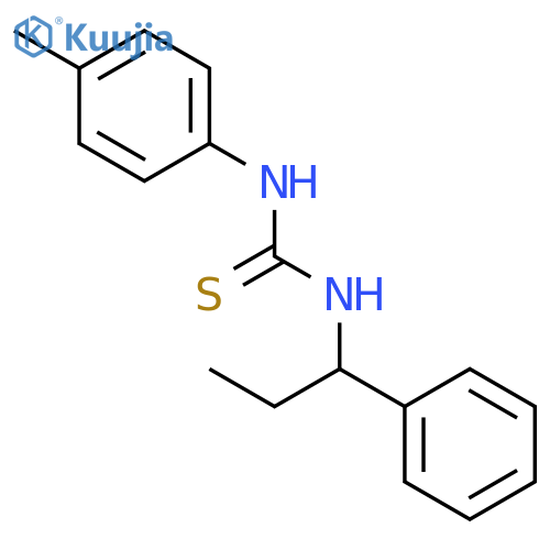 Thiourea, N-(4-methylphenyl)-N'-(1-phenylpropyl)- structure