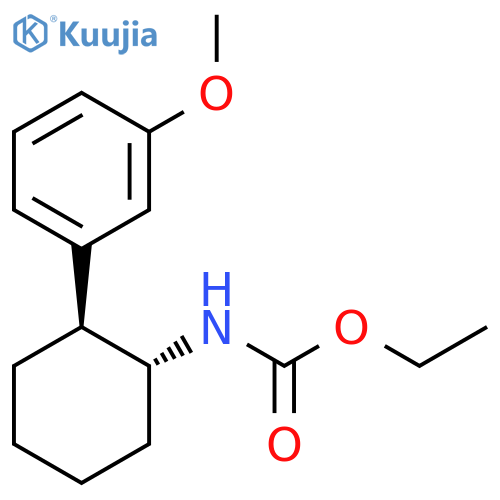 Carbamic acid, [2-(3-methoxyphenyl)cyclohexyl]-, ethyl ester, trans- structure