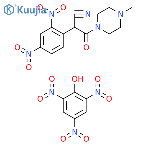 1-Piperazinepropanenitrile, α-(2,4-dinitrophenyl)-4-methyl-β-oxo-, compd. with 2,4,6-trinitrophenol (1:1) structure