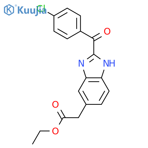 1H-Benzimidazole-5-acetic acid, 2-(4-chlorobenzoyl)-, ethyl ester structure
