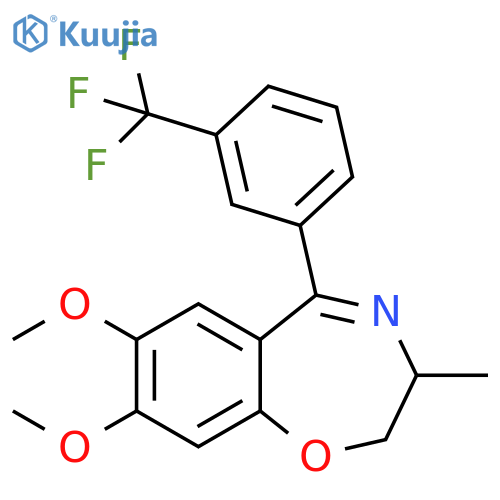 1,4-Benzoxazepine, 2,3-dihydro-7,8-dimethoxy-3-methyl-5-[3-(trifluoromethyl)phenyl]- structure