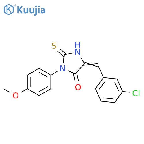 4-Imidazolidinone,5-[(3-chlorophenyl)methylene]-3-(4-methoxyphenyl)-2-thioxo- structure
