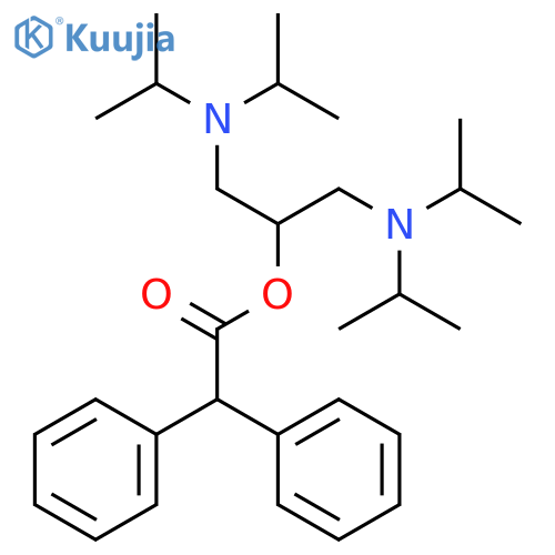 2-[bis(1-methylethyl)amino]-1-{[bis(1-methylethyl)amino]methyl}ethyl diphenylacetate structure