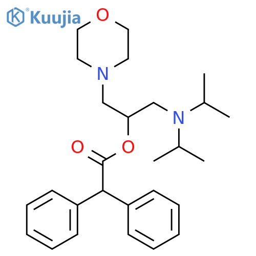 2-[bis(1-methylethyl)amino]-1-(morpholin-4-ylmethyl)ethyl diphenylacetate structure