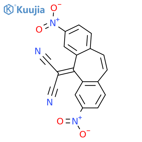 PROPANEDINITRILE, (3,7-DINITRO-5H-DIBENZO[A,D]CYCLOHEPTEN-5-YLIDENE)- structure