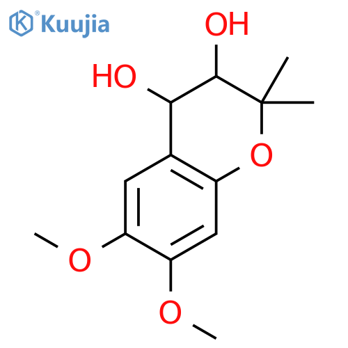 2H-1-Benzopyran-3,4-diol, 3,4-dihydro-6,7-dimethoxy-2,2-dimethyl- structure