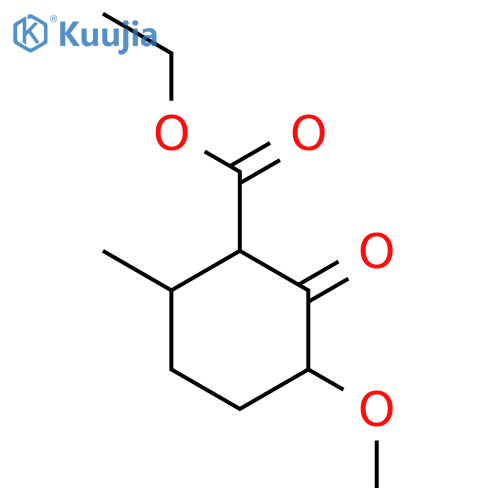 Cyclohexanecarboxylic acid, 3-methoxy-6-methyl-2-oxo-, ethyl ester structure
