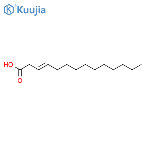 3-Tetradecenoic acid, (3Z)- structure